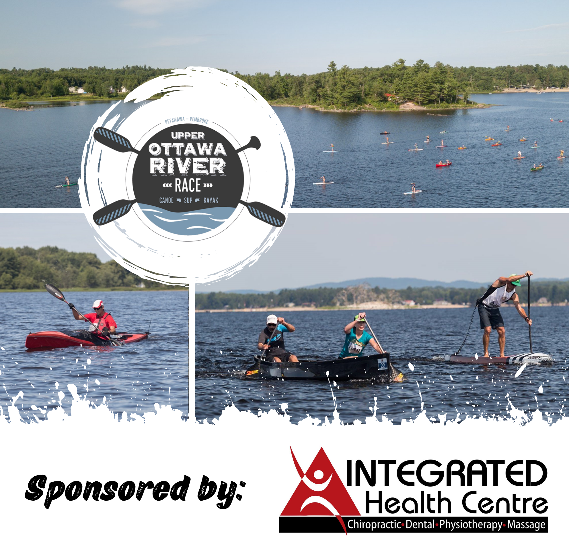 poster Integrated Health as sponsor for Upper Ottawa River Race and Paddle Festival