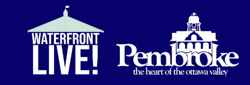 The waterfront live and city of Pembroke logos